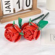 花束玫瑰花永生花益智积木玩具表白求婚情人节礼物520生日礼物
