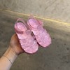 外贸单 变色女童包头凉鞋柔软果冻鞋出口 舒适塑料复古夏季水晶鞋