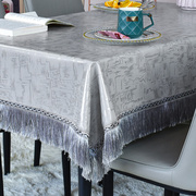 桌布防水防油防烫免洗北欧家用餐桌，布艺长方形轻奢高级感茶几台布