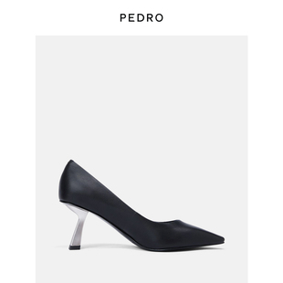 pedro牛皮尖头高跟鞋24早春女鞋，通勤单鞋婚鞋pw1-26760057