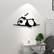 熊猫可爱卡通贴纸厨房，卫生间推拉门墙贴画，创意卧室床头墙面装饰品