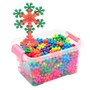 梅花积木雪花e片套装儿童益智玩具3-6周岁diy拼插幼儿园PP塑料积