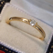 18k金钻石戒指10分钻周年节日礼物女士订婚结婚珠宝指环手饰