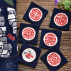 五福手工DIY布艺缝纫刺子绣杯垫套装中国风传统绣花茶席垫材料包