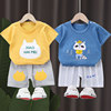 2024儿童短袖套装纯棉韩版男童女童宝宝，t恤短裤两件套1-2-3岁