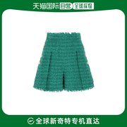 香港直邮Balmain 女士bouclÃ© 深绿色短裤