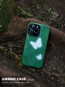 UNNNO原创设计绿色蝴蝶森林系梦幻菲林壳苹果iphone14pro/max手机壳全包保护套防摔防滑暗黑风网红男女生