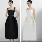 越南小众设计女装跨境牌2023夏吊带纯色礼服裙抹胸连衣裙9990