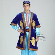 新疆民族舞蹈服男士长，马甲民族舞蹈演出服套装维吾尔族广场舞