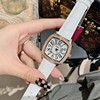 蒂米妮女士手表潮流韩版方形表盘皮带时尚石英真皮白色国产腕表
