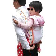 夏季透气网四爪婴儿，纯棉背带宝宝背巾双肩，前后背式儿童背袋