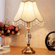 欧式水晶台灯装饰奢华结婚房卧室床头灯公主，温馨浪漫客厅遥控台灯