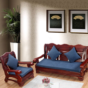 定制纯色木沙发坐垫联邦椅垫海绵垫订做罗汉床垫子三座可拆洗单座