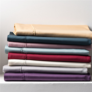 高端120支长绒棉单件被套全棉纯色，床单单品100贡缎纯棉枕套一对装