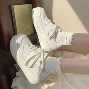 学生奶fufu帆布鞋女2023夏小白(夏小白)鞋，休闲百搭女鞋透气厚底板鞋子