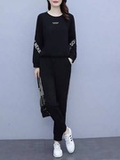 大码女装韩版休闲运动套装2022年秋季时尚，百搭卫衣两件套潮女