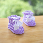 婴儿凉鞋女宝宝女婴公主新生0一3月手工毛线，编织成品洞洞软底夏季