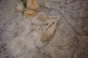 vintage甜瑶家《与落月》原创复古方头法式羊羔绒，粗跟中跟高跟鞋