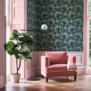 英国风格墙纸COLE&SON植绒凹凸面壁纸客厅卧室墙布壁v布酒店
