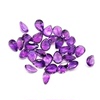 梨形水滴形3*4-10*14mm全净体天然紫水晶裸石戒面 紫色彩宝配石