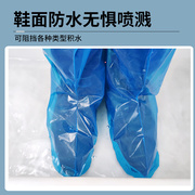 。一次性鞋套防水防滑雨天加厚中筒塑料脚套靴套户外漂流学生鞋套