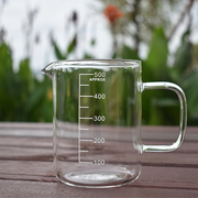 硼高硅玻璃500ml刻度杯烧杯量杯牛奶杯啤酒杯