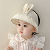 宝宝遮阳帽子夏季薄款儿童，防晒太阳帽可爱超萌男女婴儿出游空顶帽