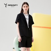 patavinity夏短袖(夏短袖)西装，外套女装8f3259001