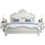 实木床美式双人床1.8米主t卧现代简约2.0m欧式婚床软包公主轻奢床