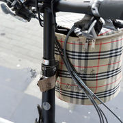 折叠自行车篮子方形带盖车筐滑板电动车帆布菜蓝子车篓车前框订
