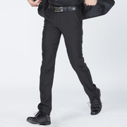 四季男士西裤修身韩版直筒，商务正装上班夏季薄款黑色免烫西装裤子