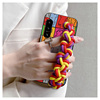 适用索尼Xperia5IV手机壳抽象油画索尼xperia  5iv保护皮套手麻绳腕带男女全包sonyIV皮纹1IV/V外壳高级感