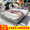 宜家斯拉图带软垫床架经济型1.5米1.8米床卧室简约双人床国内
