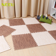 卧室隔音泡沫地垫木纹拼图，儿童地毯床边垫拼接塑料，地板垫子60x60