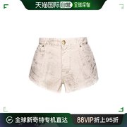 香港直邮Pinko 品高 女士图案印花中腰牛仔短裤