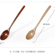 木勺子日式23.5cm直柄铁木长勺创意木质餐具大餐勺茶勺