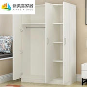 双两门衣柜成人家用木板，大容量板式三门四门组装卧室实用立柜柜子