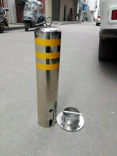 。不锈钢警示柱带防撞柱警示朵柱铁柱 反光耳隔离桩 路障立柱