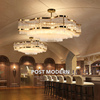 客厅水晶灯定制奢华酒店，大厅餐厅灯长方形后现代，餐饮别墅灯样板间