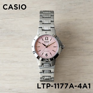 卡西欧手表女casioltp-1177a-4a1粉色，钢带简约轻巧石英女士手表