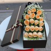 99朵香槟红玫瑰花束礼盒上饶鲜花速递同城广丰区信州区生日送花店