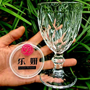 透明造型圆形带盖可插吸管，耐热玻璃杯亚克力杯盖定制logo美发杯子