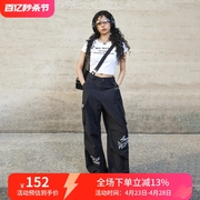 拓谷潮牌短款修身短袖T恤女正肩2024年夏季辣妹露腰圆领上衣