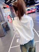 白色防晒衣外套女夏季日本春季欧货休闲短款风衣夹克薄款女装