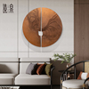 现代简约木雕装饰画样板房客厅3D立体浮雕抽象圆形挂画艺术装置画