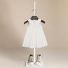 伯米吉夏新中小童棉白色，娃娃领背心，裙薄款无袖女童连衣裙1497