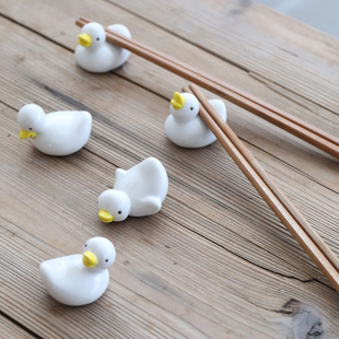 日式创意筷子架小鸭子筷架家用餐具放筷子餐厅装饰摆件筷托套装