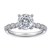 通琳配饰品结婚戒指欧美女士锆石s925纯银，玫瑰金指环(金指环)手饰