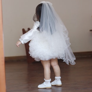 韩国正版秋装公主裙，女童连衣裙生日礼服婚纱表演裙，走秀花童蓬蓬裙