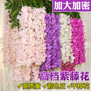 仿真紫藤花豆花串紫罗兰塑料，花绢花婚庆假花藤条，装饰走廊吊顶植物